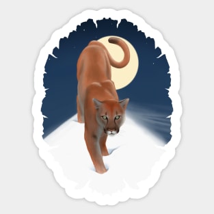 Mountain Lion Cougar Graphic Design Sticker